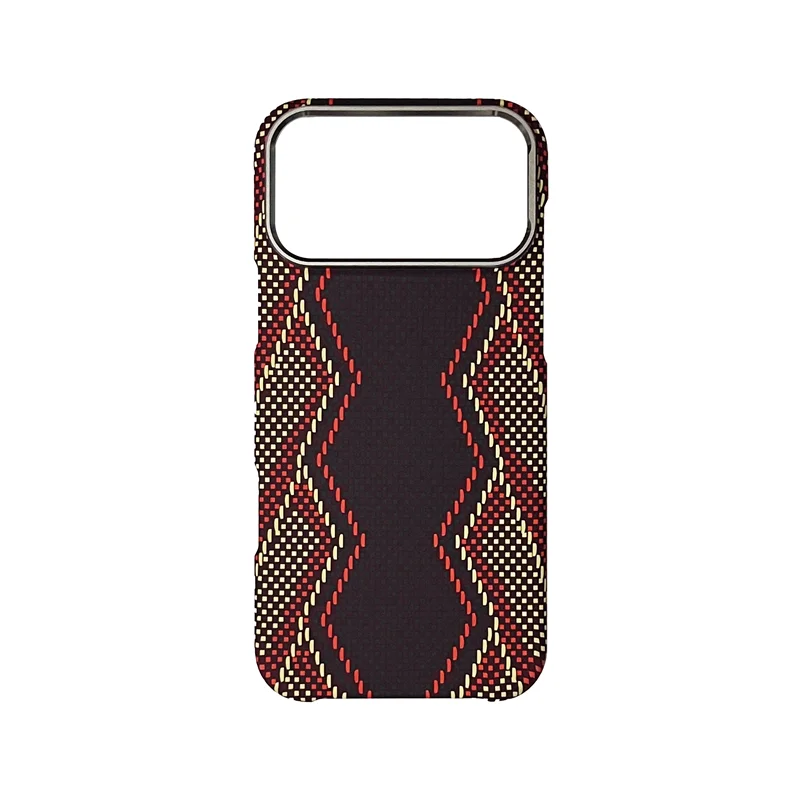 Carbon Fiber Premium Case Crimson Pattern for iPhone