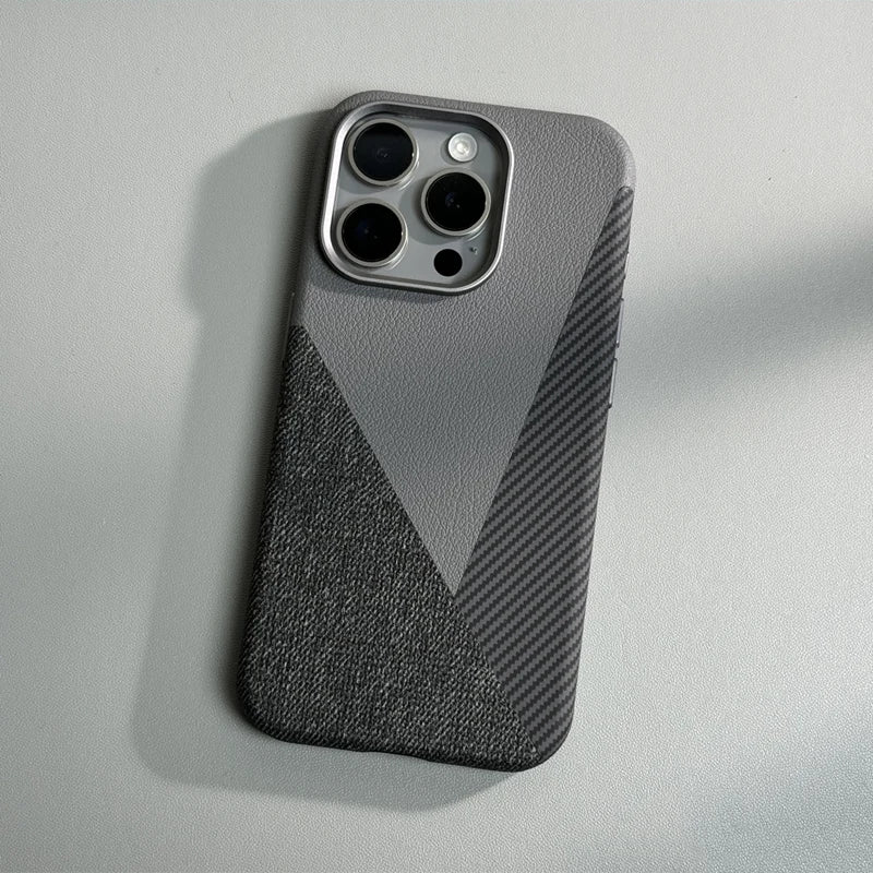 Leather and Carbon Fiber Case for iPhone