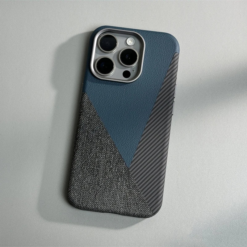 Leather and Carbon Fiber Case for iPhone
