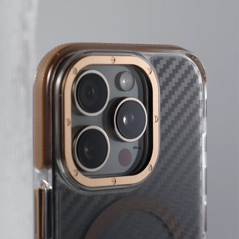 Matte Carbon Fiber Magnetic Case for iPhone
