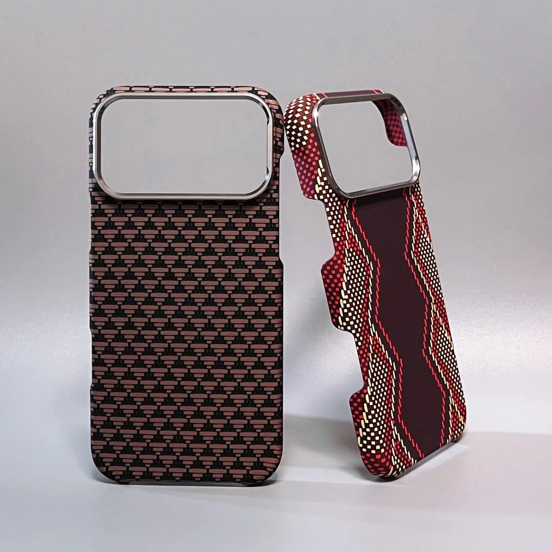 Carbon Fiber Premium Case Crimson Pattern for iPhone